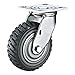 Nisorpa 8 inch Caster Wheels Heavy Duty 4 Pack Anti-Skid Swivel Caster Mute with 360 Degree Ball Bearing Castors Top Plate 2PCS Locking Swivel Casters 2PCS Without Brake