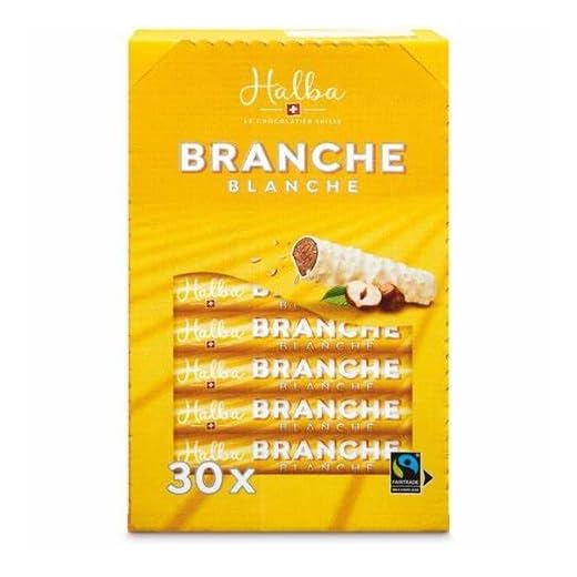 Halba Branche Weiss Schokoriegel 30er-Pack - Milchschokoladen-Riegel mit Haselnusscremefüllung - Schweizer Schokolade - Großpackung 30 Stück à 23g einzeln verpackt / 690 g