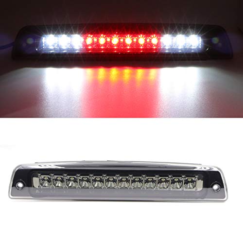 Youxmoto Fit For Dodge Ram 1994-2001 LED 3rd Brake Light Waterproof Cargo Light High Mount Brake Light 55077263AB 55077263AA (Chrome Housing & Smoke Lens)