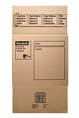 Scotch Moving and Storage Box, 18 in x 18 in x 16 in (8027-ESF)