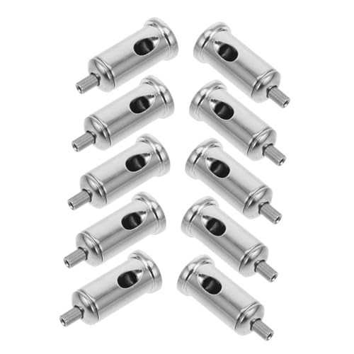 Mikikit 10pcs Wire Rope Clamp Lighting Rope Fastener Tension Cord Holder Cable Clip Fastener Easy Install Signage Board Accessory