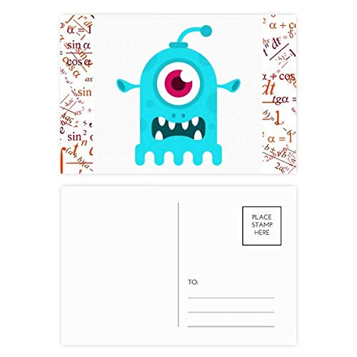 Carte postale Merci motif formule alien multicolore pour vos proches