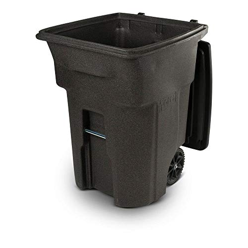 Toter caneca de basura con ruedas 96 Gal Brownstone miniatura 2