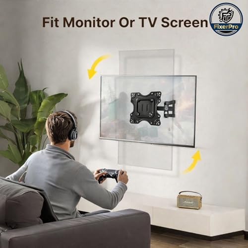 Image of SM1 Full Motion Movable TV Wall Mount Stand for 24 to 42 Inch LED /LCD /Smart TVs | Adjustable Arm 40mm-360mm | Heavy Duty Wall Bracket | Max Load 20 Kg | VESA Up to 200x200