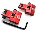 DD DAGGER DEFENSE -Combat Vet Owned Company- Red Colored, flip up Rail Mounted BUIS Back up Sights, Spring Loaded, for mil-spec 1913 Rail mounts