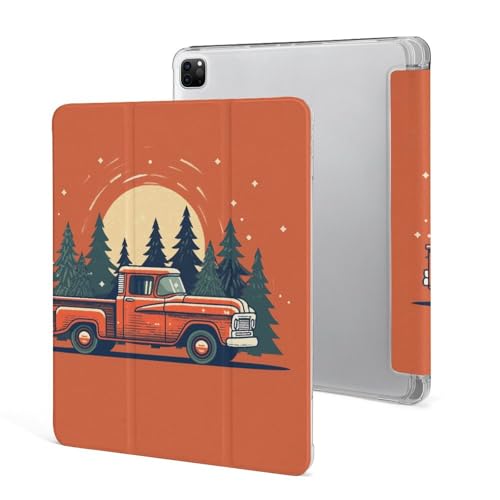 Coque iPad Pro 12.9 rouge avec réveil automatique et support