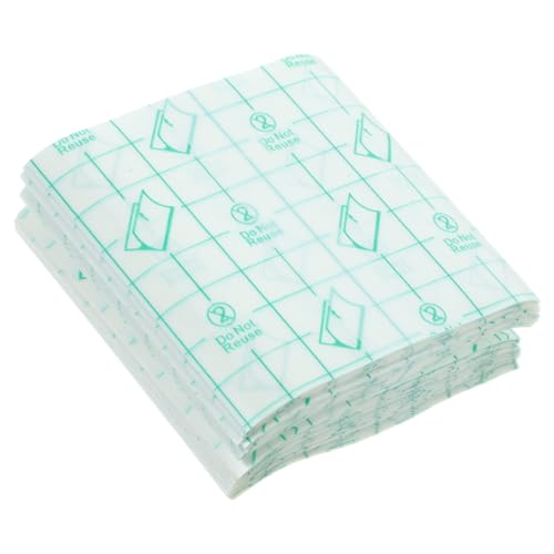 PLAFOPE 100pcs Hand Makeup Mixing Palette Pu Waterproof for Diy Nail Art Decor No Damage Random Style