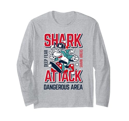 Sharks Graphic Tees - Funny Shark Attack Graphic Design ����T�V���c