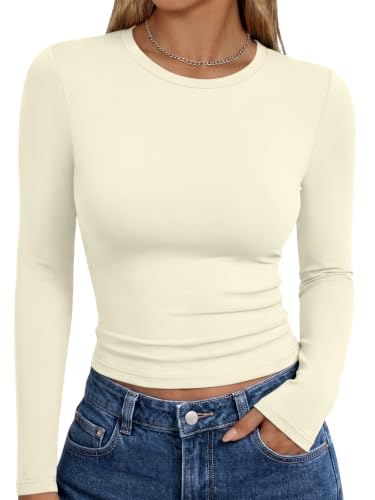 Image of Trendy Queen Womens Long Sleeve T Shirts Fall Fashion Basic Y2K Tops 2026