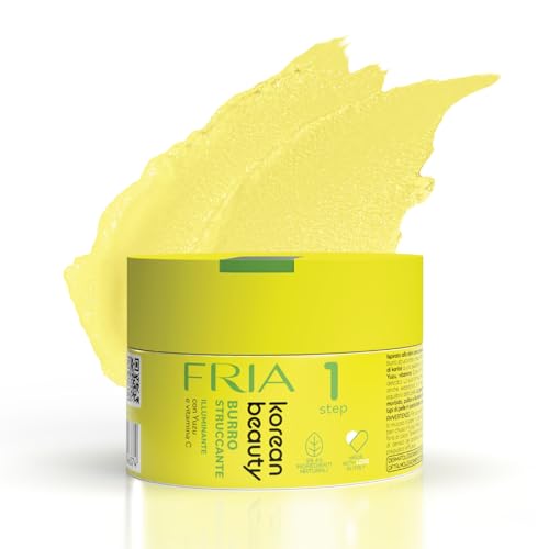 Fria Korean Beauty Burro Struccante Illuminante con Yuzu e Vitamina C, Rimuove il Trucco Waterproof, Testato su Occhi e Pelli Sensibili, Delicato su Occhi e Ciglia, Confezione da 80ml