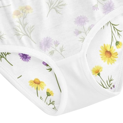 Colorful Wildflowers Toddler Cotton Underwear, Panties for Girls, 2T–8 Years4