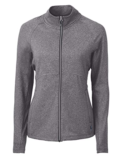 Image of Cutter & Buck Ladies Adapt Eco Knit Heather Recycled Womens Full Zip