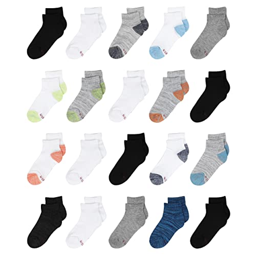 Image of Hanes boys Hanes Boys' Socks, Super Value 20-pair Socks, Ankle and No Show Multi-packs