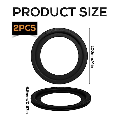 Image of RV Toilet Seal, RV Toilet Seal Kit Perfect Replacing 385311658 Black Toilet Seal Replacement for Dometic 300 /310 /320 RV Toilet Parts Solve The Leakage Problem (2 Pack)
