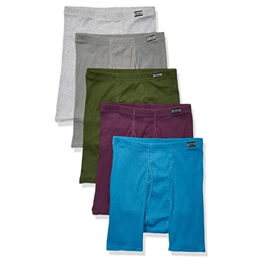 Cuecas boxer masculinas confortáveis Hanes, pacote com 5 unidades