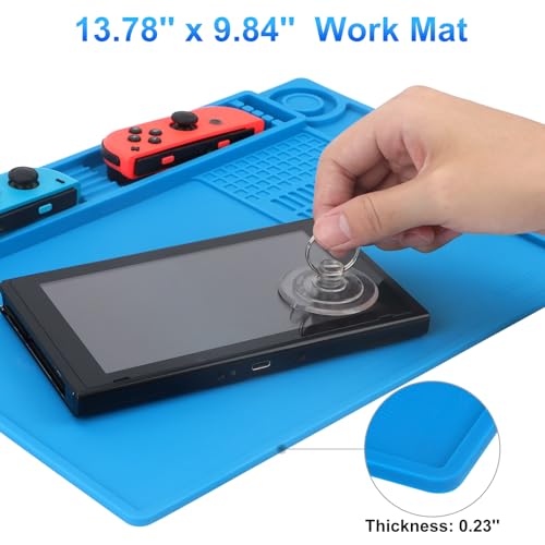 STREBITO Soldering Mat Electronics Repair Mat, Silicone Work Mat Heat Resistant 932°F, Magnetic Mat for Screws and Tools, Solder Mat Silicone Pad for Watch, Phone, Eyeglass, Knife, Size 13.8 "x 9.9" by STREBITO - Image 5