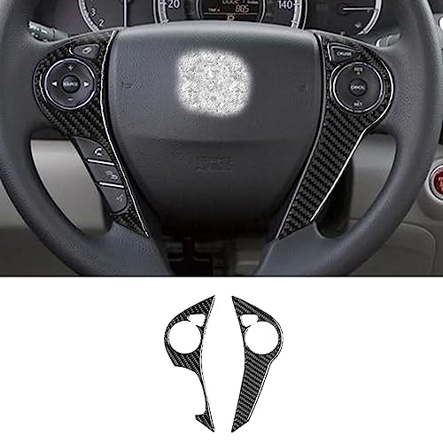Image of Car Steering Wheel Key Panel Sticker for Honda Accord 20132014201520162017 Honda Accord Accessory Decal Carbon Fiber Inner Cover
