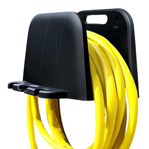 Supporto per tubo da giardino – 9,45 pollici ABS per montaggio a parete | Scaffale compatto e durevole – Conservazione all'aperto per tubi lunghi 30 m, ideale per garage, terrazze, prato, cortili