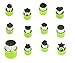 LENK Vegetable Cutter Shapes Set,Mini Pie,Fruit and Cookie Stamps Mold,Cookie Cutter Decorative Food,for Kids Baking and Food Supplement Tools Accessories Crafts for Kitchen,Green,9 Pcs