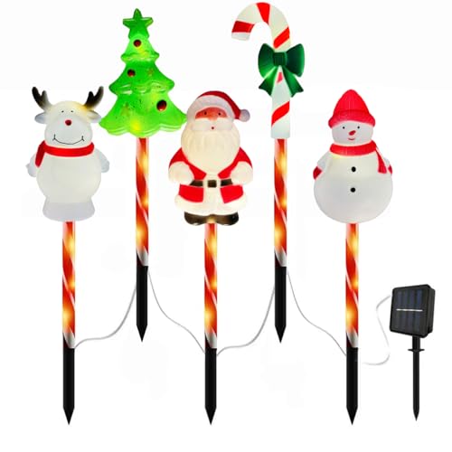 5 Stück Solar Lichterkette Außen Dekorationen,...