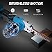 Cordless Belt Sander Compatible with Makita 18V Battery, Brushless Detail Sander with 6 Speeds, 3/8'' & 1/2'' Sanding Arms and 16 Sanding Belts(40/60/80/120#) for Wood, Metal and Plastic (Tool Only)