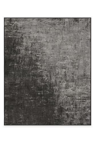 Ruggable Impasto Washable Rug - Perfect Modern Area Rug For Living Room Bedroom Kitchen - Pet & Child Friendly - Stain & Water Resistant - Greyscale 8'X10' (Standard Pad) #TOP28