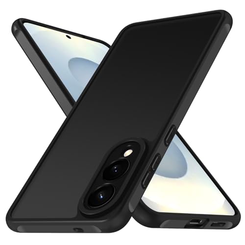 ivoler Funda Mate Negro para Samsung Galaxy S25 Edge 5G (No para Samsung Galaxy S25), [Protección Militar] Carcasa Protectora Antigolpes Trasera Translúcida Antihuellas Silicona Case
