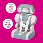 Casdon Grey Car Booster Seat. Dolls Car Booster Seat for Children Aged 3+. Suits Dolls Up to 35cm in Size