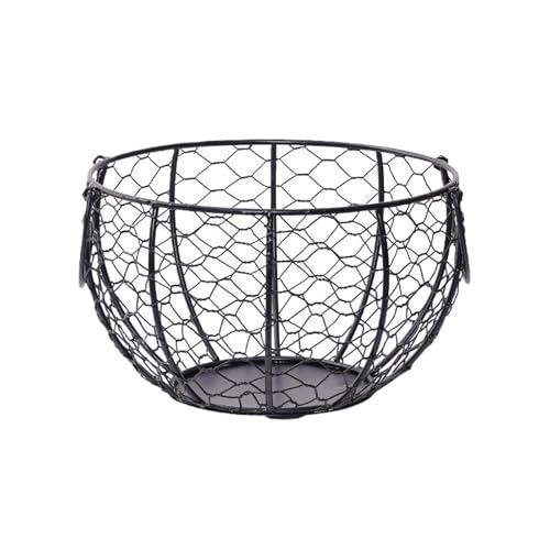 Holds 20-25 Eggs, Egg Holder, Organizer Case, Container Egg Basket Holder(White Metal Basket)