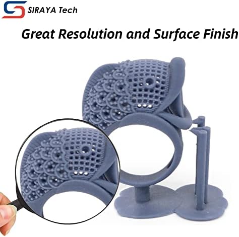 Siraya Tech Fast ABS-Like 3D Printer Resin 405nm UV-Curing Non-Brittle High Precision 3D Printing Liquid Standard Photopolymer Resin for LCD DLP 3D Printing (Navy Grey, 1kg)