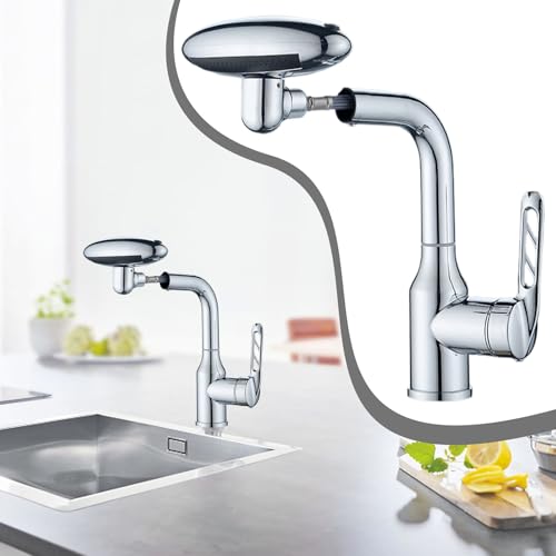 Robinet de salle de bain noir design haut de gamme avec bec 4 modes