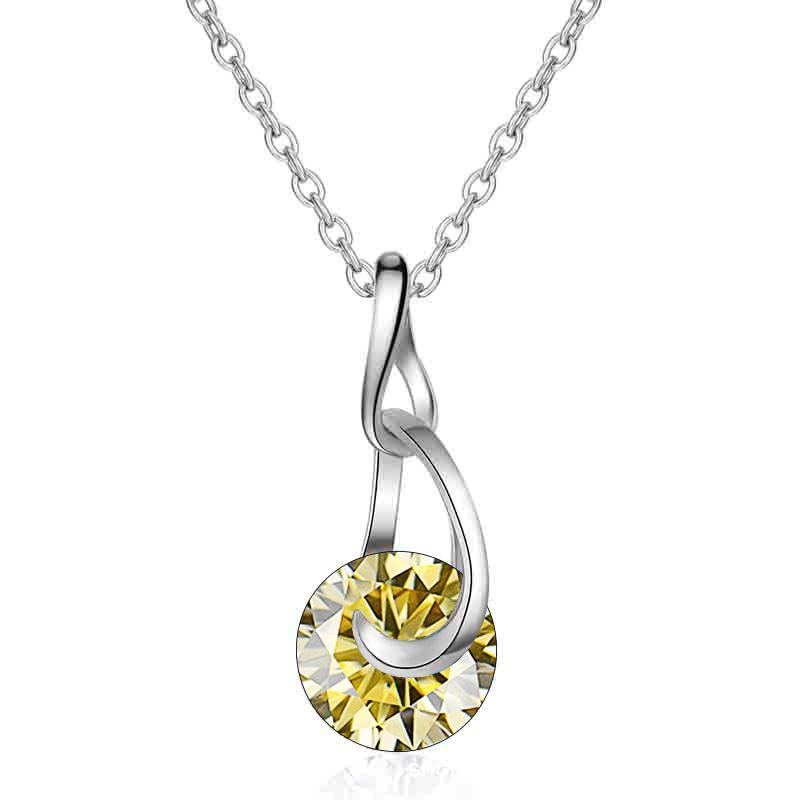 Collier goutte d'eau moissanite le cadeau idéal de Saint-Valentin