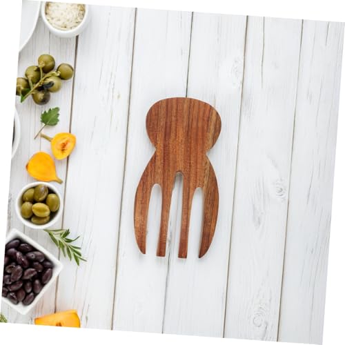Utensilios de madera PRETYZOOM para servir pasta y ensalada sin deformación 8