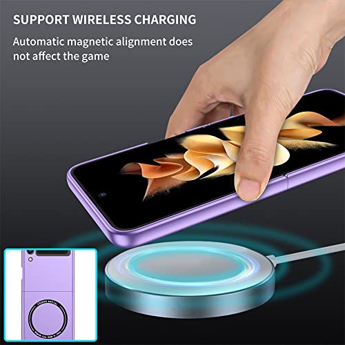 Coque Samsung Galaxy Z Flip 4 Rigide PC Violette Compatible Magsafe