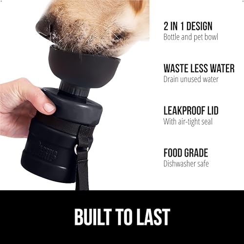 Gorilla Grip 840029667705 Dog Water Bottle, Portable Water Bowl Dispenser thumb #1