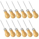 Gourd Shaped awl, Tailors Awl, for Leather Pouch Hole DIY Handmade, 12 Pcs.