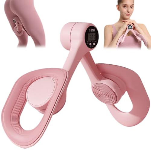 Muzrunq Inner Thigh Exerciser Pelvic Floor Exerciser with LED Display Counter 360° Rotating Thigh Toner Booty Trainer Thigh Workout Equipment for Women Home Gym Workout.
