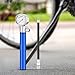 Zxpjkyu Small Bicycle Pump with Indicator American French Valve Smart Valve Bicycle Tire Pump Inflator for, Blue