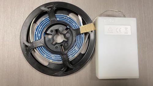 Tira de luces LED a pilas blanco cálido 1 metro miniatura 6