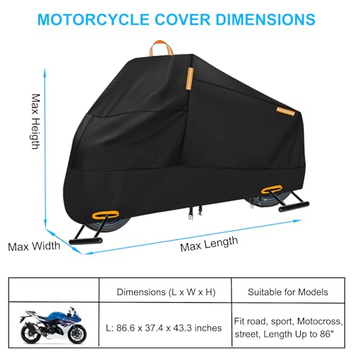 INEZARI Heavy Duty Waterproof Motorcycle Cover
