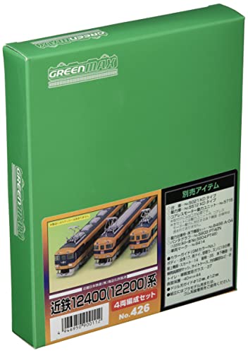 ????????(Greenmax) Green Max N Gauge 426 Kintetsu 12400 (12200) Series 4-Car Construction Set