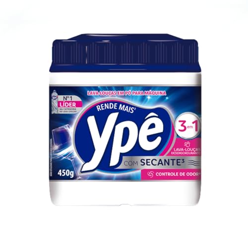 Detergente Lava Louças Ype em Po - 450g com Secante - Limpeza Profunda, Louças Brilhantes