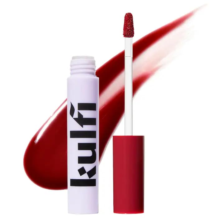 Kulfi Lassi Lips Staining Long-Lasting Moisturizing Lip Oil | Color: Black Cherry - deep red brown 0.12 oz / 3.8 mL
