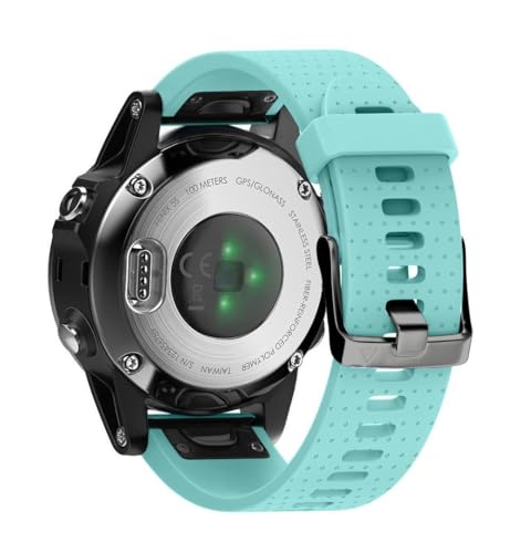 Bracelet en silicone 20 mm noir pour montres Fenix 5S, 6S et 7S