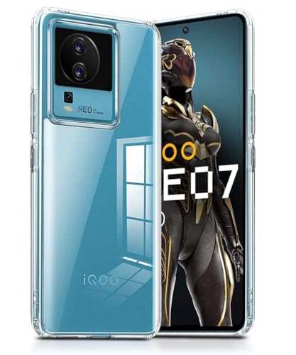 Image of COVERBLACK Cases Flexible Rubber Case Back Cover Compatible for IQOO Neo 7 5G - Transparent