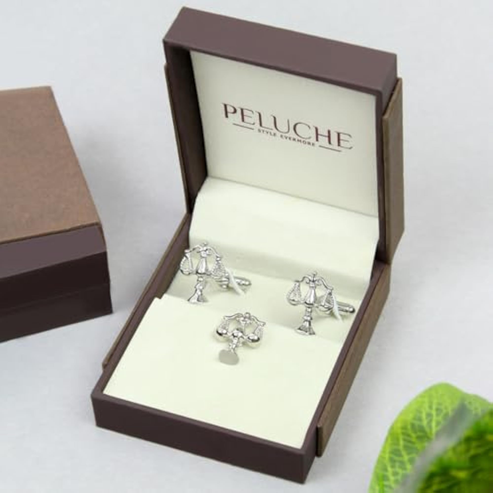Men's Dazzling Balance Gold Brooch Set