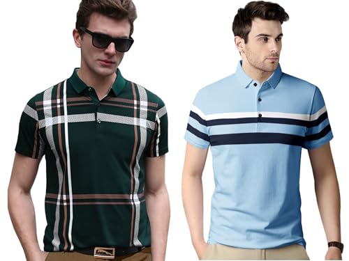 Image of Noble Monk Men's Regular Fit Polo T Shirt |Half Sleeves |Collar Tshirts | Casual T-Shirt for Men