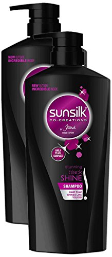 Image of Big Bazaar Combo - Sunsilk Stunning Black Shine Shampoo, 650ml (Buy 1 Get 1, 2 Pieces) Promo Pack