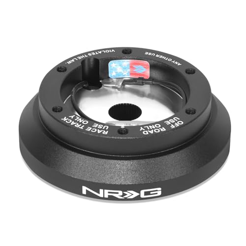 NRG Innovations NRG-SRK-100H Racing Style, Steering Wheel Quick Release Short Hub Adapter, 6 X 70mm Bolt Pattern, Black Body