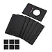 JJ JUJIN 6er Set Tischsets and 6 Untersetzer Abwaschbar rutschfest Vinyl PVC hitzebeständigen Platzsets für Küchentisch 30 * 45cm Schwarz